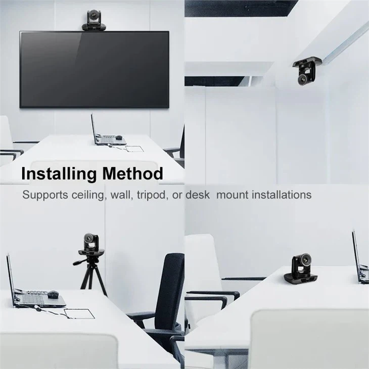 4K USB 2.0 PTZ Video Conferencing Camera IR Remote Control, for Skype and Video Conference